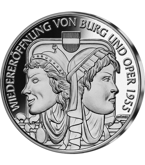 10-Euro-Silbermünze 2005 ''Wiedereröffnung Burg und Oper''